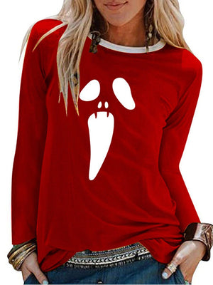 Graphic Print Casual Long-Sleeved T-Shirt