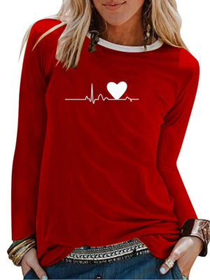 Printed Casual Long Sleeve T-Shirt