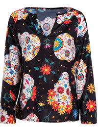 Casual Printed Long Sleeve Top