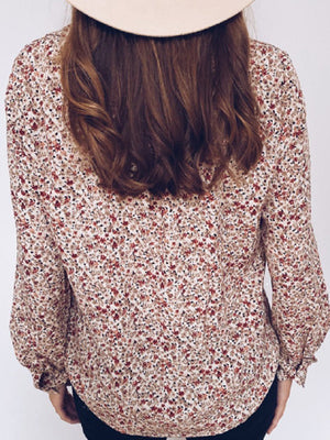 Fashion Long Sleeve Printed Blouse Shirt