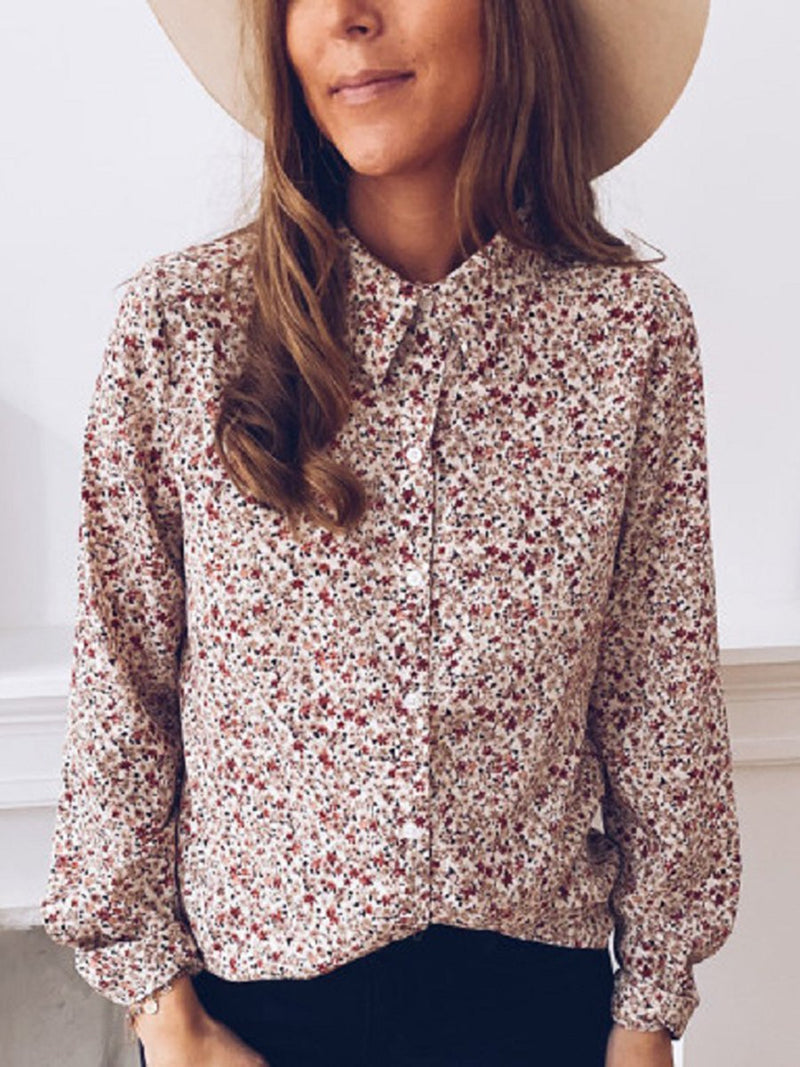 Fashion Long Sleeve Printed Blouse Shirt