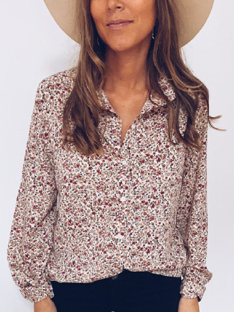 Fashion Long Sleeve Printed Blouse Shirt